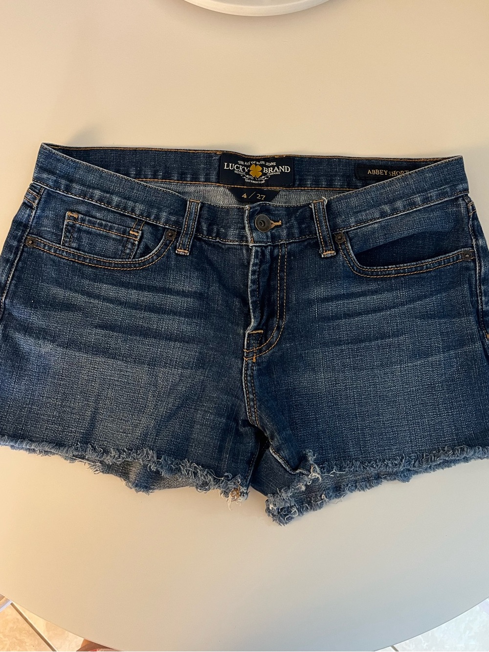 Lucky Brand Dark Blue Denim Cutoff Shorts